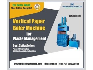 Waste Paper Compacting with Vertical Baler