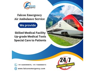 Avail of Falcon Emergency Train Ambulance Services in Jaipur with instant Patient Transfer