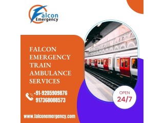 Select Falcon Emergency  Train Ambulance Service in Raipur  with a World-class ICU Setup