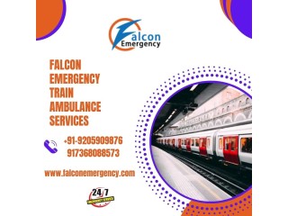 Hire Falcon Emergency  Train Ambulance Service in Dibrugarh with an expert paramedic team