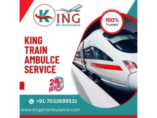 Use King Train Ambulance Service  in Siliguri with a Life-care Oxygen Tank